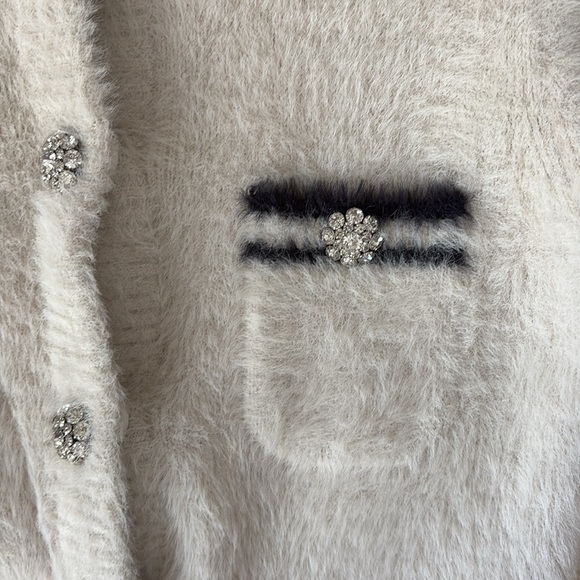 J.Crew Rhinestone button Cardigan - Picture 2 of 2